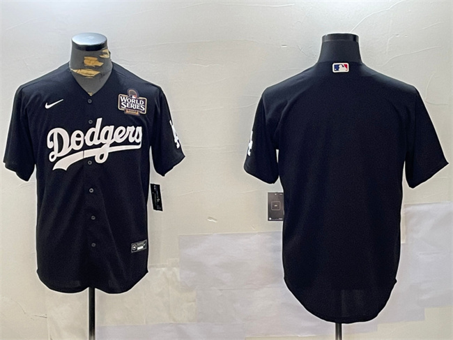 Los Angeles Dodgers Blank Black 2024 World Series Cool Base Stitched Jersey